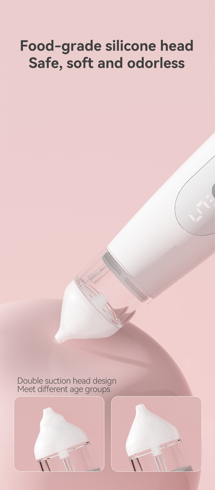 Nose Cleaner BPA Free Food Silicone USB Rechargeable Nose Cleaner Electric Nose Nasal Aspirator