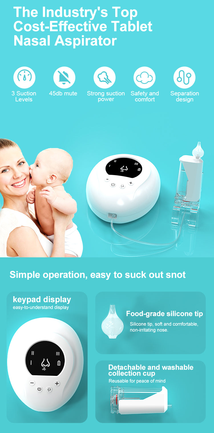 Nasal Aspirator Professional Nose Cleaner Nose Washing Nasal Aspirator Electric Baby Nose Sucker