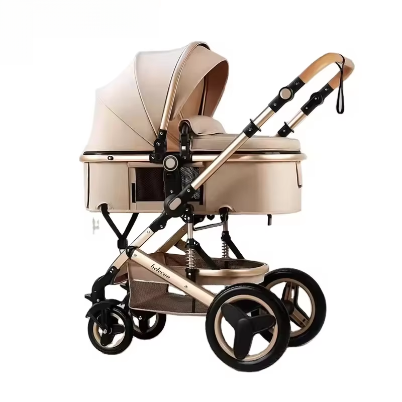 Poussette bébé 2 en 1 – Légère, pliable et à 4 roues 