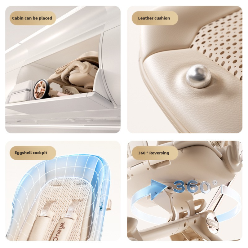 Oneye T6 Plus Second Generation Baby Stroller Lightweight Foldable Reclining Two-Way Stroller