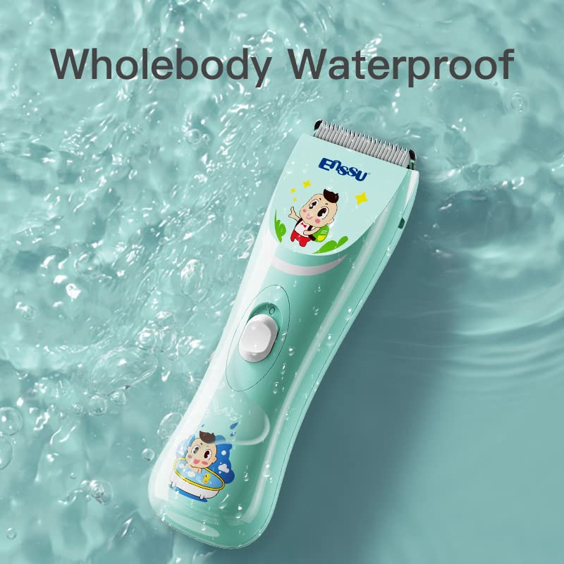 ENSSU Baby Hair Clippers, Lower Noise Haircut Trimmers for Children with Autism and Sensory Sensitivity, Babies Infant Kids Waterproof Hair Cutting Kits