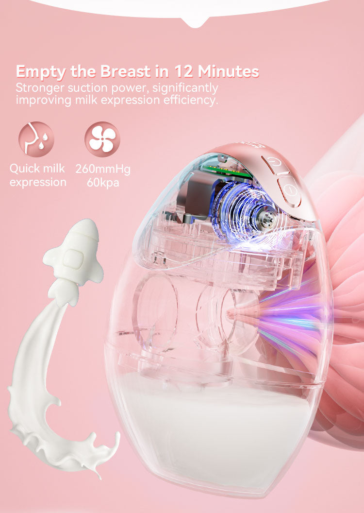 12 Levels Wireless Smart Portable Hands Free Breast Milk Pump Electric Wearable Breast Pump