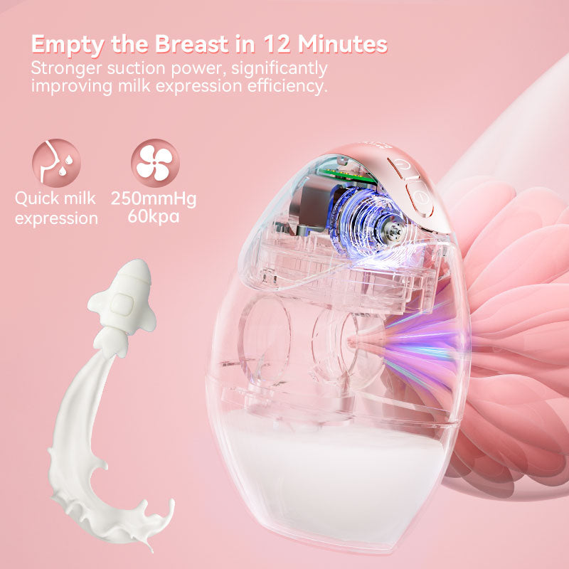Hands Free Silicone Wireless Electric Breast Pump BPA-Free Wearable Breast Milk Pump for Baby Feeding