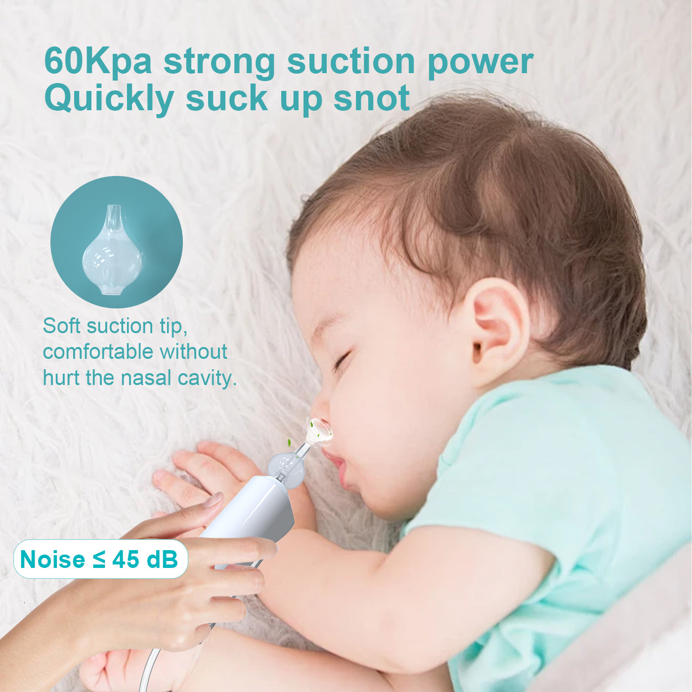 Nasal Aspirator Professional Nose Cleaner Nose Washing Nasal Aspirator Electric Baby Nose Sucker