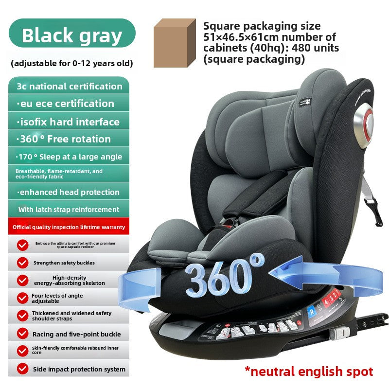 Baby Car Safety Seat for 0-12 Years Reclining & Sitting