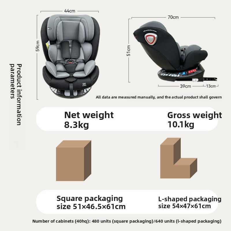 Baby Car Safety Seat for 0-12 Years Reclining & Sitting
