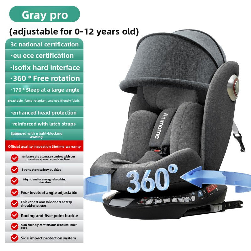 Baby Car Safety Seat for 0-12 Years Reclining & Sitting