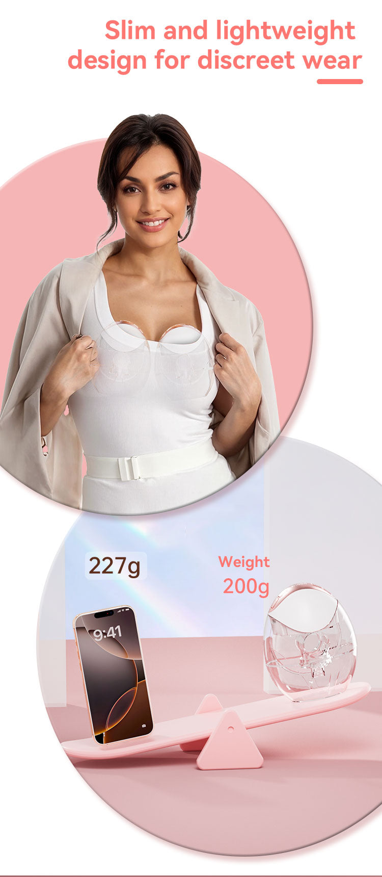 12 Levels Wireless Smart Portable Hands Free Breast Milk Pump Electric Wearable Breast Pump