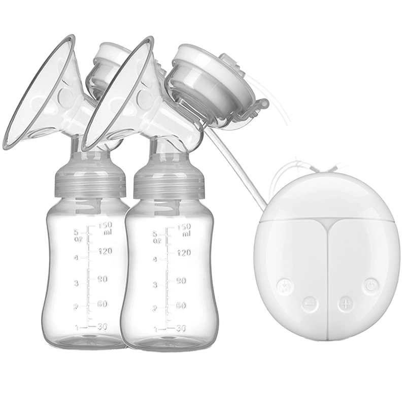 Tire-lait électrique double, extracteur de lait, biberon à double aspiration, masseur pour bébé, aide précieuse pour les mamans 