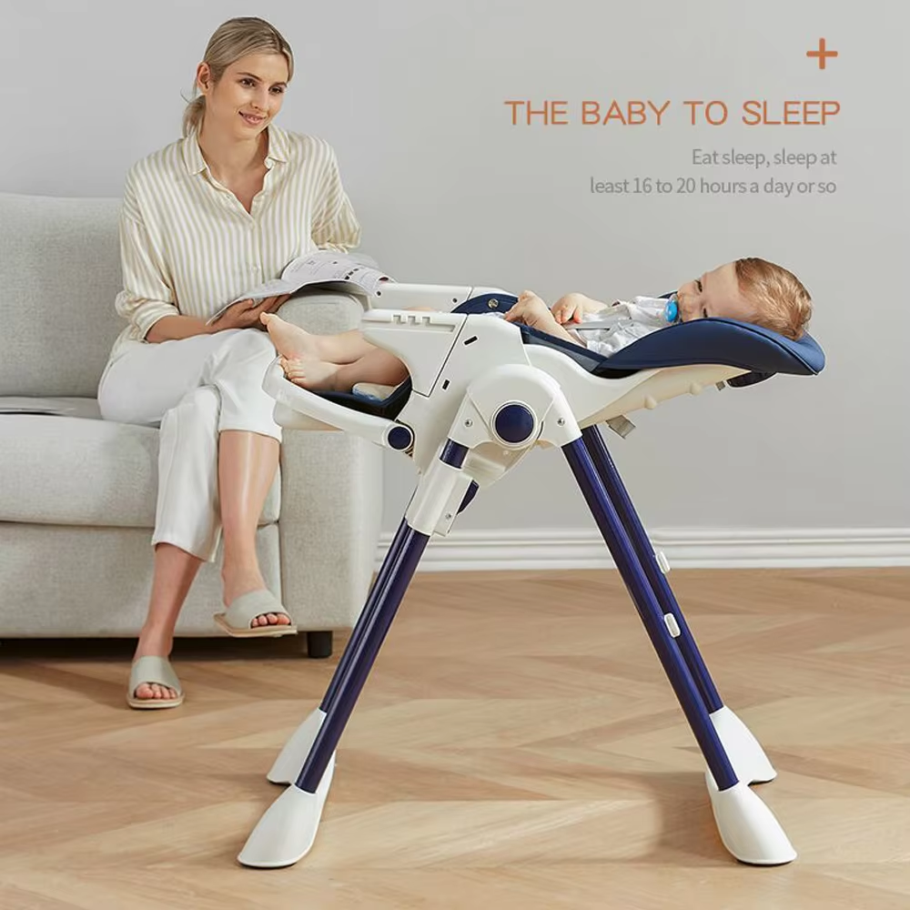 Chaise haute pliante pour bébé – Stable, confortable et pratique pour les repas quotidiens 
