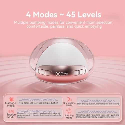 12 Levels Wireless Smart Portable Hands Free Breast Milk Pump Electric Wearable Breast Pump